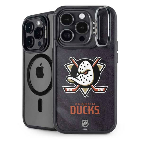 NHL Anaheim Ducks Distressed iPhone 15 Pro Kickstand Case